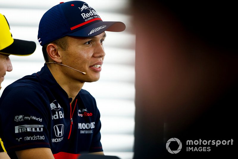 Alexander Albon, Toro Rosso in the Press Conference