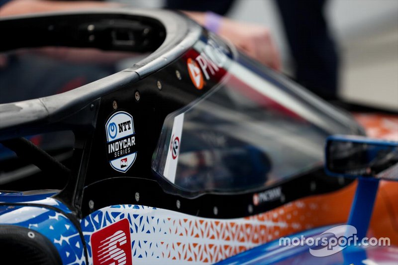 Scott Dixon, Chip Ganassi Racing Honda with aeroscreen