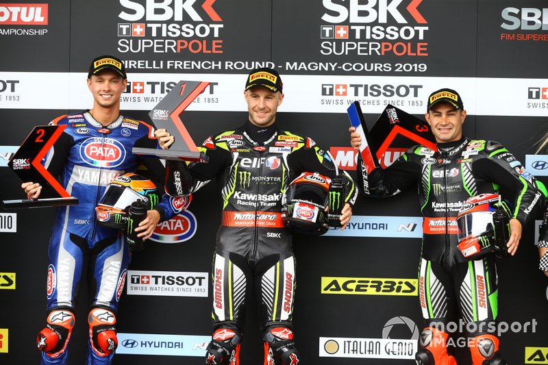 Michael van der Mark, Pata Yamaha, Jonathan Rea, Kawasaki Racing Team, Leon Haslam, Kawasaki Racing Team