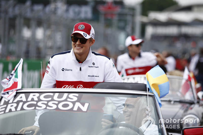 Marcus Ericsson, Sauber on the drivers parade