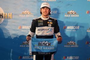 Polesitter Ryan Blaney, Team Penske, Ford Fusion Accella/Carlisle