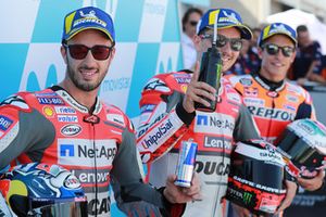 Polesitter Jorge Lorenzo, Ducati Team, Andrea Dovizioso, Marc Marquez