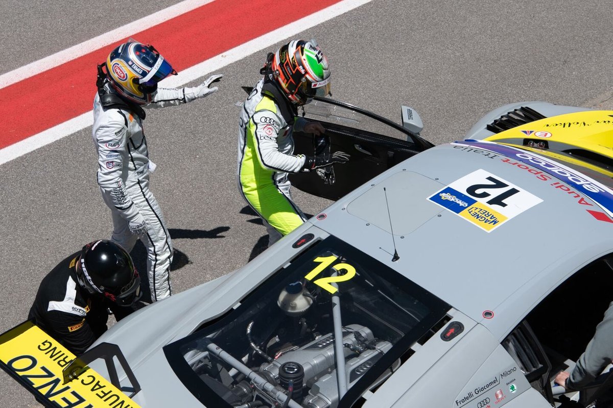#12 Audi Sport Italia, Audi R8 LMS GT3: Mattia Drudi, Lorenzo Ferrari, Riccardo Agostini