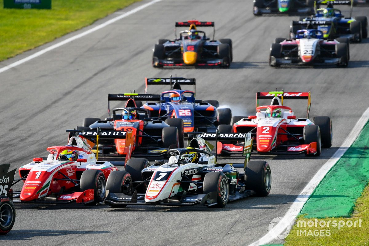 Oscar Piastri, Prema Racing, Theo Pourchaire, ART Grand Prix, Bent Viscaal, MP Motorsport, Clement Novalak, Carlin y Frederik Vesti, Prema Racing