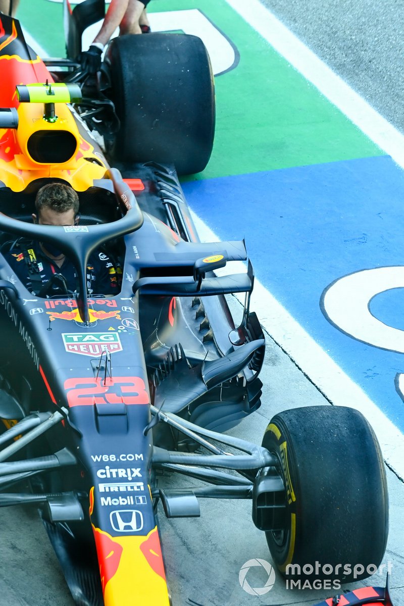Detalle de la suspensión del Red Bull Racing RB16