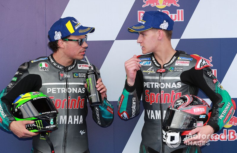 Polesitter Fabio Quartararo, Petronas Yamaha SRT, second place Franco Morbidelli, Petronas Yamaha SRT