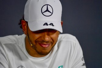 Lewis Hamilton, Mercedes AMG F1, lors de la conférence de presse