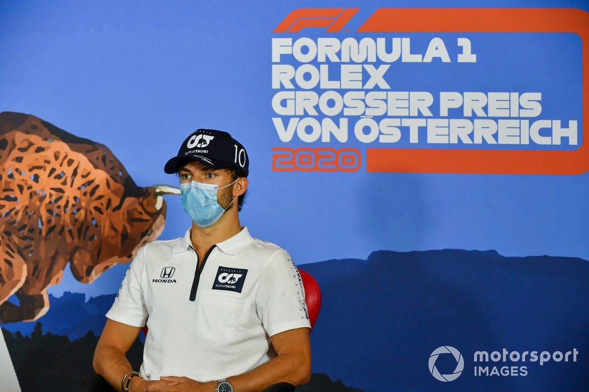 Pierre Gasly, AlphaTauri in the press conference