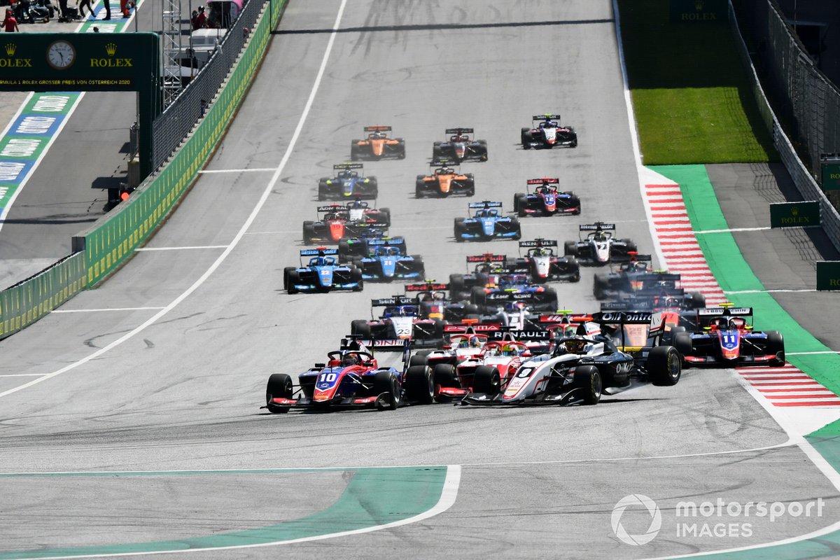 Lirim Zendeli, Trident and Sebastian Fernandez, ART Grand Prix al inicio de la carrera