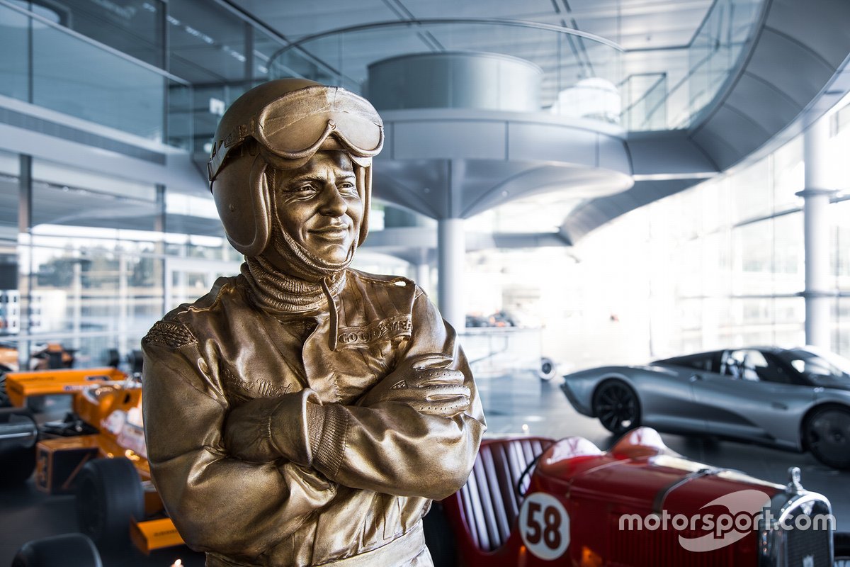 The statue of Bruce McLaren