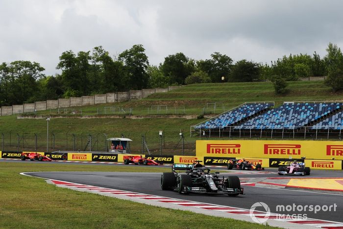 Lewis Hamilton, Mercedes F1 W11, Lance Stroll, Racing Point RP20, Alex Albon, Red Bull Racing RB16, Sebastian Vettel, Ferrari SF1000, Charles Leclerc, Ferrari SF1000