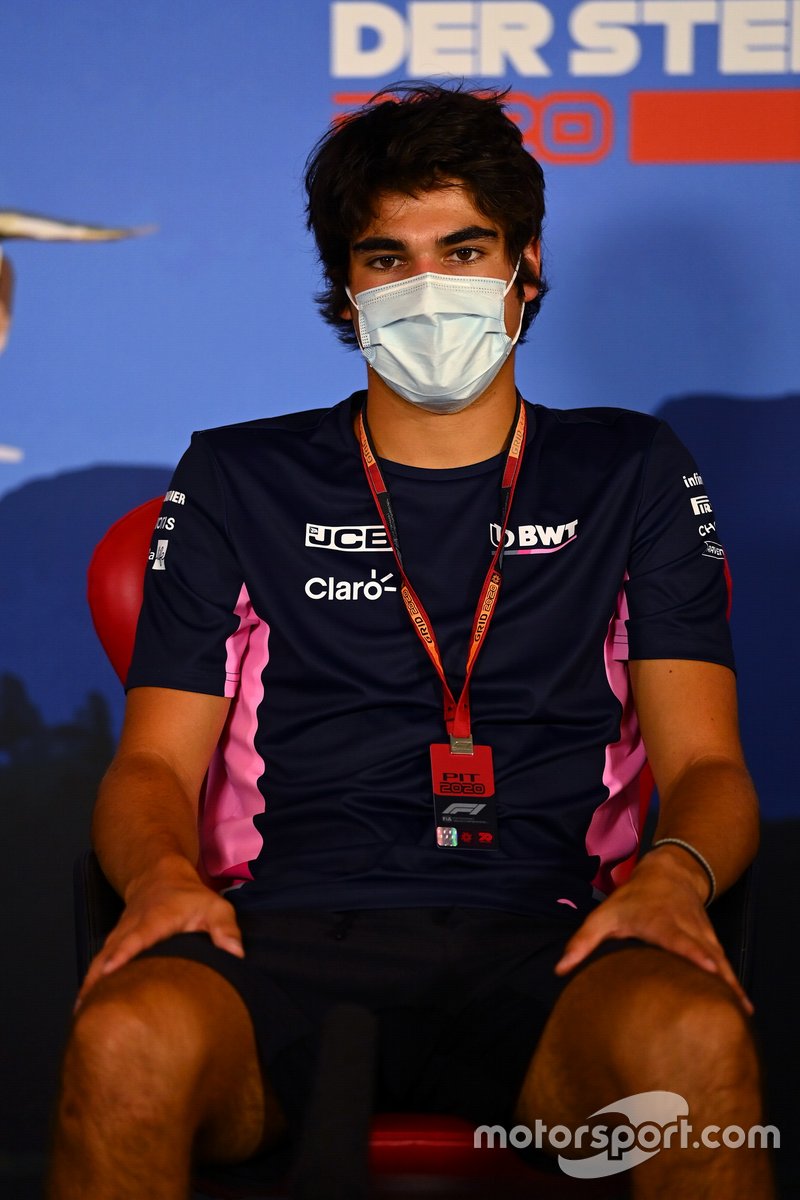 Lance Stroll, Racing Point in the press conference