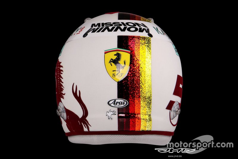 Helmet of Sebastian Vettel, Ferrari