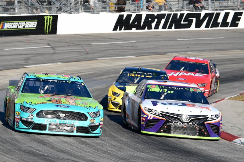 Corey LaJoie, Go FAS Racing, Ford Mustang CorvetteParts.net, Denny Hamlin, Joe Gibbs Racing, Toyota Camry FedEx Freight