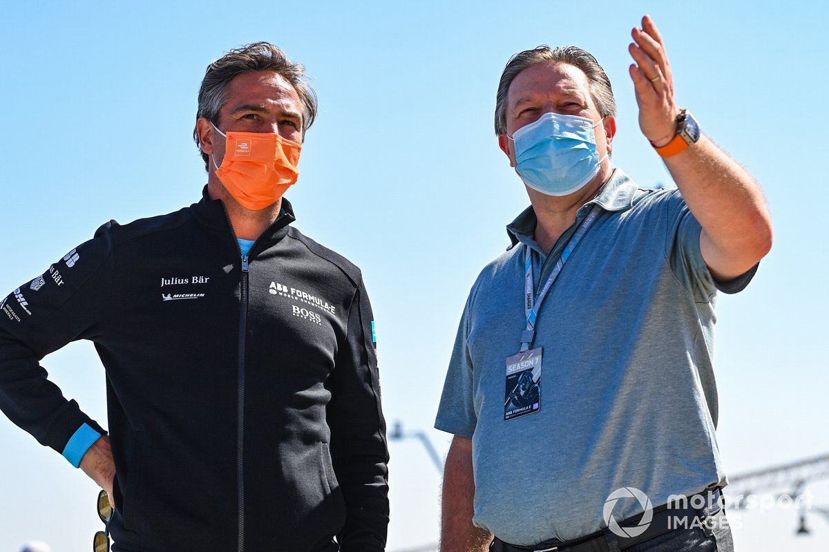 Jamie Reigle, CEO of Formula E, Zak Brown, McLaren