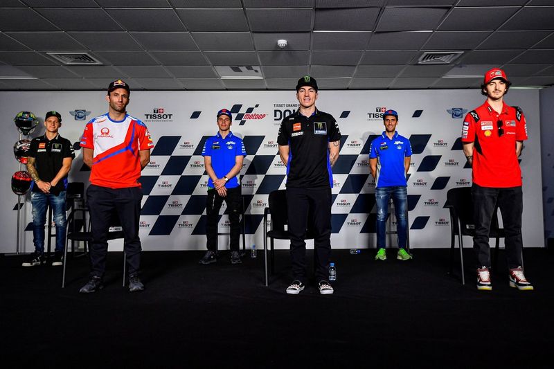 Conferencia de prensa Fabio Quartararo, Yamaha Factory Racing, Johann Zarco, Pramac Racing, Joan Mir, Team Suzuki MotoGP, Maverick Viñales, Yamaha Factory Racing, Alex Rins, Team Suzuki MotoGP, Francesco Bagnaia, Ducati Team