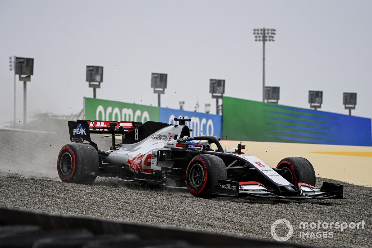 Romain Grosjean, Haas VF-20, nella sabbia