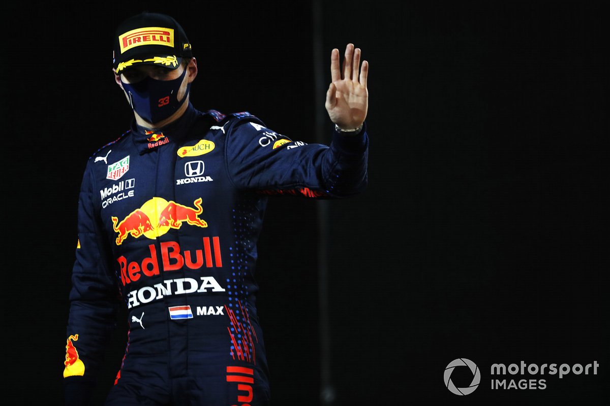 Segundo lugar Max Verstappen, Red Bull Racing en Parc Ferme