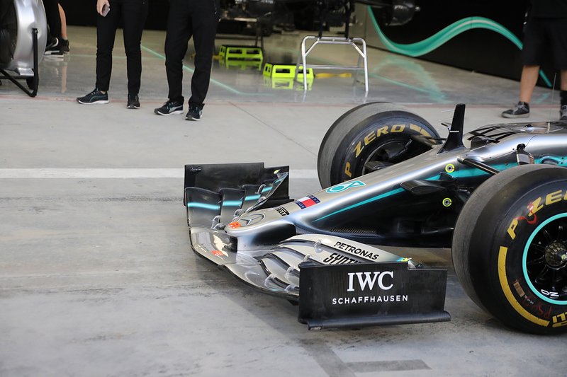 Un détail technique de la Mercedes