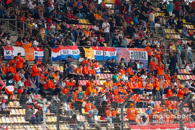Crowd support for Max Verstappen, Red Bull Racing