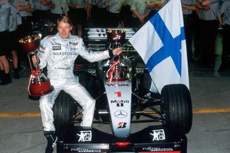 Mika Hakkinen, Mclaren MP4-14 race winner and World Champion