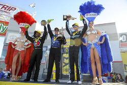 Top Fuel winner Antron Brown, Funny Car winner Tommy Johnson Jr., Pro Stock winner Tanner Gray