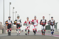 Marco Bezzecchi, CIP-Unicom Starker; Manuel Pagliani, CIP-Unicom Starker; Lorenzo Dalla Porta, Aspar Team; Albert Arenas, Aspar Team; Jakub Kornfeil, Peugeot MC Saxoprint; Patrik Pulkkinen, Peugeot MC Saxoprint
