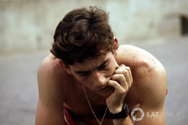 Ayrton Senna no dia do teste com a Williams FW08C