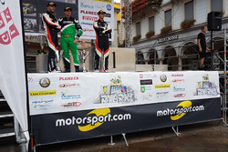 Sébastien Carron, Vincent Landais, Paolo Pianca sur le podium, Rally Ronde del Ticino