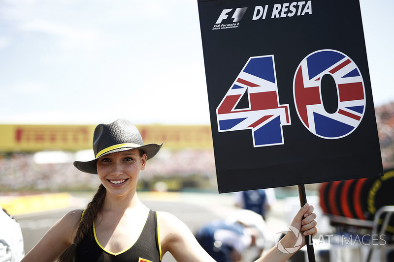Grid Girl for Paul di Resta, Reserve Driver, Williams F1