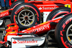 Le monoposto di Sebastian Vettel, Ferrari SF70H e Kimi Raikkonen, Ferrari SF70H nel parco chiuso