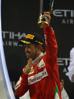 Podium: third place Sebastian Vettel, Ferrari