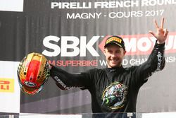 Il vincitore della gara e Campione 2017 Jonathan Rea, Kawasaki Racing