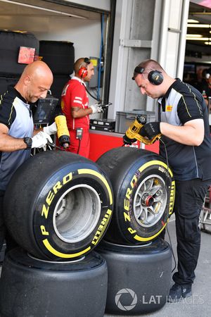 Pirelli engineers and Pirelli tyres