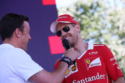 Sebastian Vettel, Ferrari, Will Buxton, NBC TV Presenter