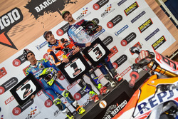 Podium : le vainqueur Marc Marquez; le deuxième, Toni Elias; le troisième, Brad Baker