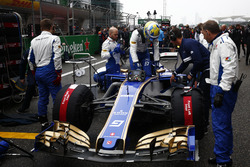 Marcus Ericsson, Sauber, en la parrilla