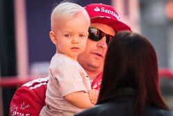 Kimi Raikkonen, Ferrari with his son Robin