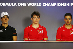 Polesitter Charles Leclerc, PREMA Powerteam, second place Sergio Sette Camara, MP Motorsport, third place Antonio Fuoco, PREMA Powerteam