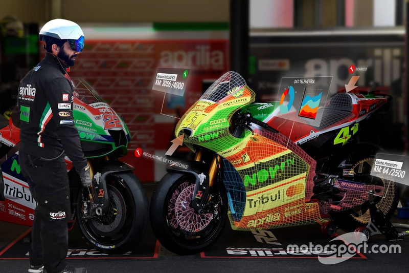 Casco Aprilia per la realtà aumentata