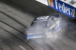 Martin Truex Jr., Furniture Row Racing Toyota wrecks