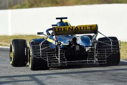 Nico Hulkenberg, Renault Sport F1 Team RS18, avec un capteur aéro à l'arrière