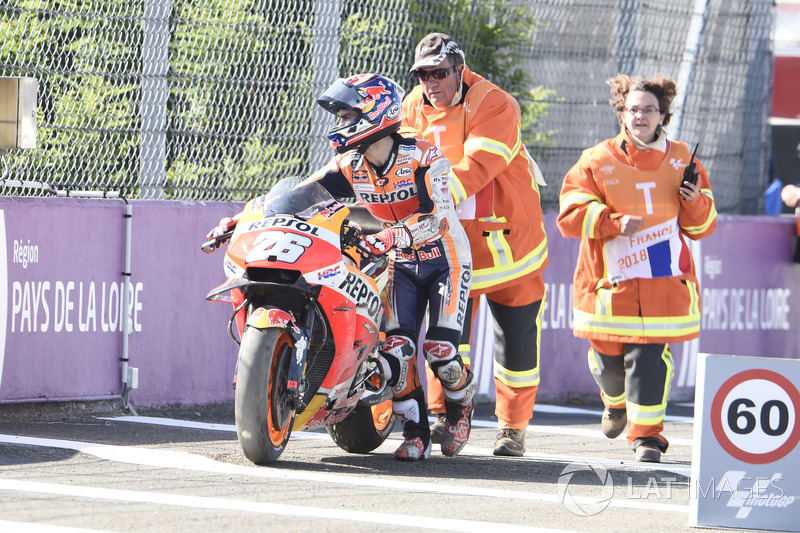 Dani Pedrosa, Repsol Honda Team after crash