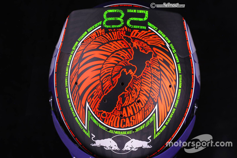 Il casco di Brendon Hartley, Toro Rosso per il GP di Monaco