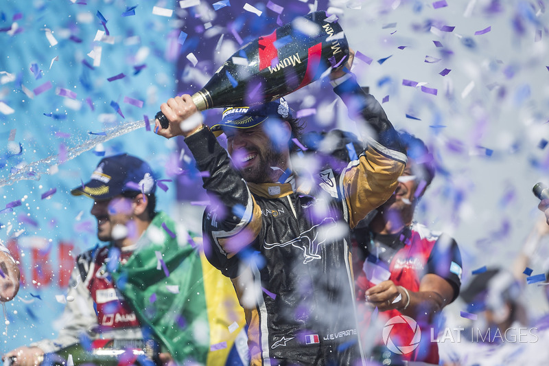 Jean-Eric Vergne, Techeetah, celebra su victoria