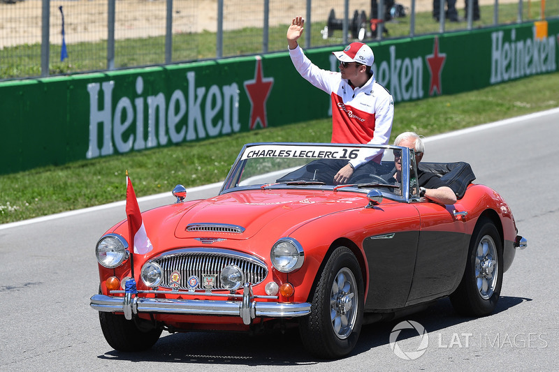 Charles Leclerc, Sauber lors de la parade des pilotes