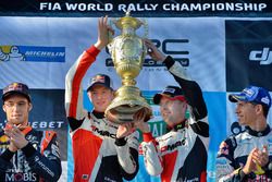 Podio: i vincitori Elfyn Evans, Daniel Barritt, Ford Fiesta WRC, M-Sport