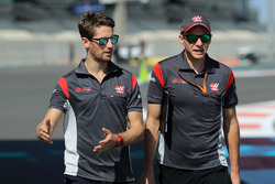Romain Grosjean, Haas F1 walks the track