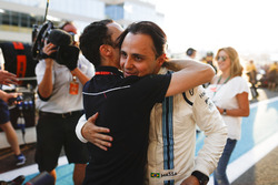 Nicolas Jean Todt, President, FIA. embraces Felipe Massa, Williams, ahead of the drivers final race in F1