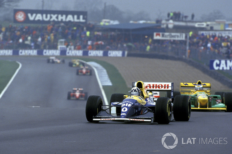 Damon Hill, Williams FW15C, Michael Schumacher, Benetton B193